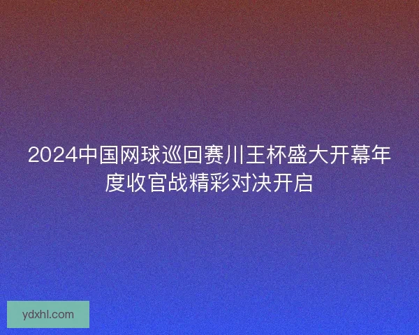 2024中国网球巡回赛川王杯盛大开幕年度收官战精彩对决开启 2024中国网球巡回赛川王杯盛大开幕年度收官战精彩对决开启